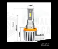 1 LAMPADINA FULL LED H8 Luce Moto BIANCA POTENTE