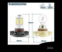 Lampadine LED PSX24W DRL Fendinebbia Canbus 6500K