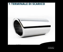 TERMINALE di Scarico ACCIAIO Inox Cromato 52-57