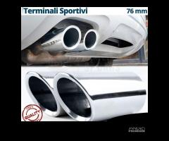 TERMINALI Scarico Auto ACCIAIO Inox Cromato 65-70