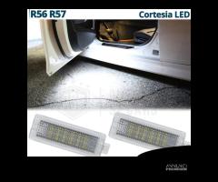 Luci LED Cortesia per MINI R56 R57 Interne Bianche