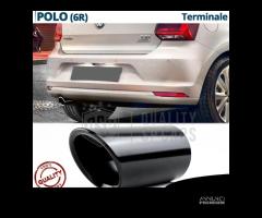 TERMINALE di Scarico VW POLO 6R Acciaio INOX Nero