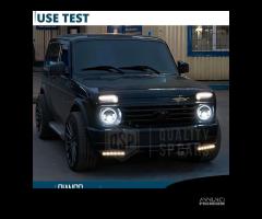 FARI FULL LED per Lada Vaz Niva 6500K Angel Eyes - 8