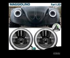 Coppia FARI LED PER VW Maggiolino Angel Eyes 6500K