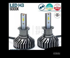 Kit LED H3 CANbus Auto Luce Bianca POTENTE 8000LM