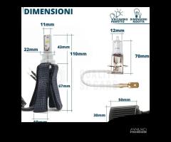 KIT Lampadine FULL LED H3 Luci 6500K 8000LM CANBUS