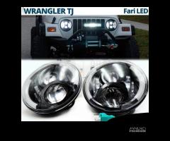 FARI LED 7'' Per JEEP WRANGLER TJ 6500K Angel Eyes