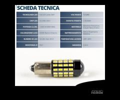 Lampadina LED BA9S T4W CANbus Luce Bianco GHIACCIO - 7