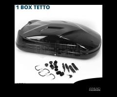 Box Tetto Auto 420 Litri Baule PORTABAGAGLI Nero