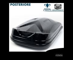 Box Tetto Auto 420 Litri Baule PORTABAGAGLI Nero - 10