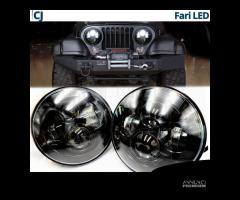 2 FARI LED Anteriori 7 Pollici per JEEP CJ 6500K