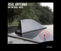 Antenna PINNA SQUALO per AUDI A4 A5 A6 GRIGIA VERA