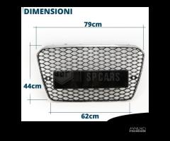 CALANDRA Audi A5 8T 11-16 Griglia Nera NIDO D' APE - 8