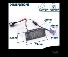 Placchette LUCI TARGA LED per Audi TT 8J CANBUS - 9