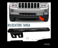 Portatarga Anterior NERO per JEEP Rilocatore Targa