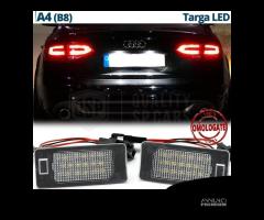 Placchette Luci Targa LED AUDI A4 B8 CANbus 6500K