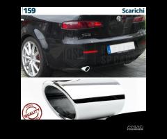 TERMINALE di Scarico ALFA ROMEO 159 Tondo CROMATO