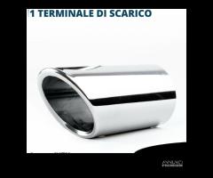 TERMINALE di Scarico ALFA ROMEO 159 Tondo CROMATO