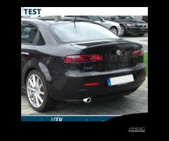 TERMINALE di Scarico ALFA ROMEO 159 Tondo CROMATO