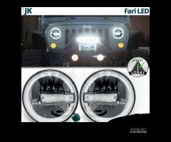 FARI LED Angel Eyes Per JEEP WRANGLER JK OMOLOGATI