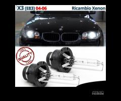 Lampadine Ricambio Xenon D2S per Bmw X3 E83 6000K