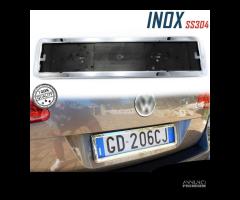 Portatarga Posteriore Cromato per FORD Accaio Inox