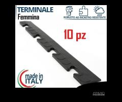 10 Terminali a Scivolo FEMMINA per Pavimento PVC