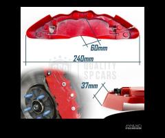 Cover COPRI PINZE Freni Auto ROSSE Tuning 24CM - 7