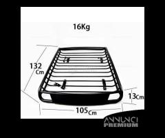 PORTAPACCHI SUV Off Road ACCIAIO Portatutto Tetto - 6