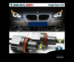 ANGEL EYES LED H8 PER BMW Serie 5 E60 E61 DAL 2007