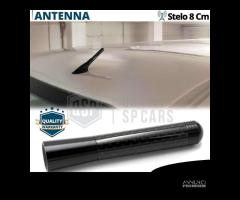 ANTENNA corta 8cm per CITROEN C1 FIBRA DI CARBONIO