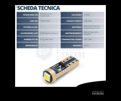 Lampadina LED T5 CANbus Luce Bianca POTENTE 6500K