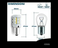 Lampadine LED P21W BA15S CANbus Luce Bianca Potent - 6