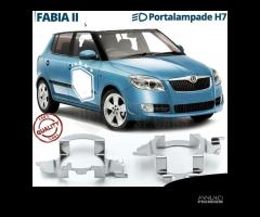 Coppia ADATTATORI KIT LED H7 per SKODA FABIA 2