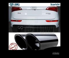 TERMINALI di Scarico AUDI Q5 8R Acciaio INOX Nero