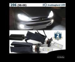 KIT LUCI LED H7 CANBUS Peugeot 206 BIANCO GHIACCIO