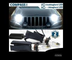 Kit LED H4 per Fari JEEP COMPASS Luci CANbus 6500K