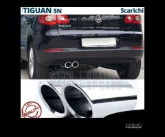 TERMINALI di Scarico per VW TIGUAN Acciaio Cromati