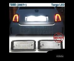 Placchette TARGA Full LED PER FIAT 500 500c 595