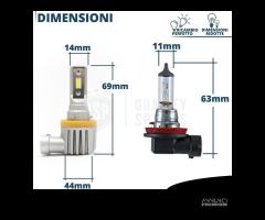 LAMPADE LED H8 FARI FENDINEBBIA Bianco Ghiaccio