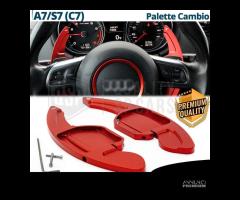 PALETTE Cambio Volante per AUDI A7 C7 Leve Rosse