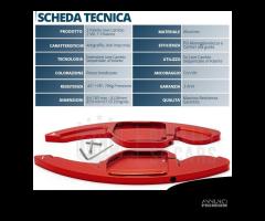 PALETTE Cambio Volante per AUDI A7 C7 Leve Rosse - 11