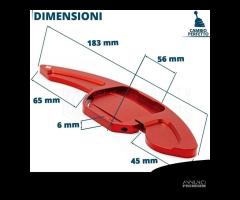 PALETTE Cambio Volante per AUDI A7 C7 Leve Rosse - 14