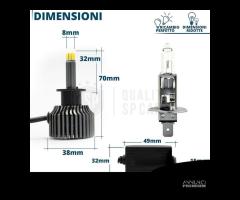 KIT FULL LED H1 360° LENTICOLARE 12.000L Canbus