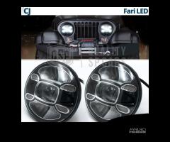 COPPIA FARI LED 7 Pollici Per JEEP CJ OMOLOGATO