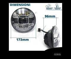 COPPIA FARI LED 7 Pollici Per JEEP CJ OMOLOGATO - 11