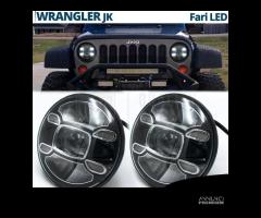 FARI FULL LED PER JEEP WRANGLER JK 6500K Omologato