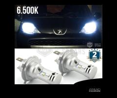 Lampadine LED H4 per fari Peugeot 107 Luce Bianca