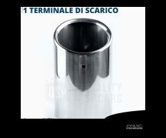 TERMINALE di Scarico ACCIAIO Inox Cromato 78-83 MM