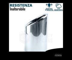 TERMINALE di Scarico ACCIAIO Inox Cromato 78-83 MM - 7